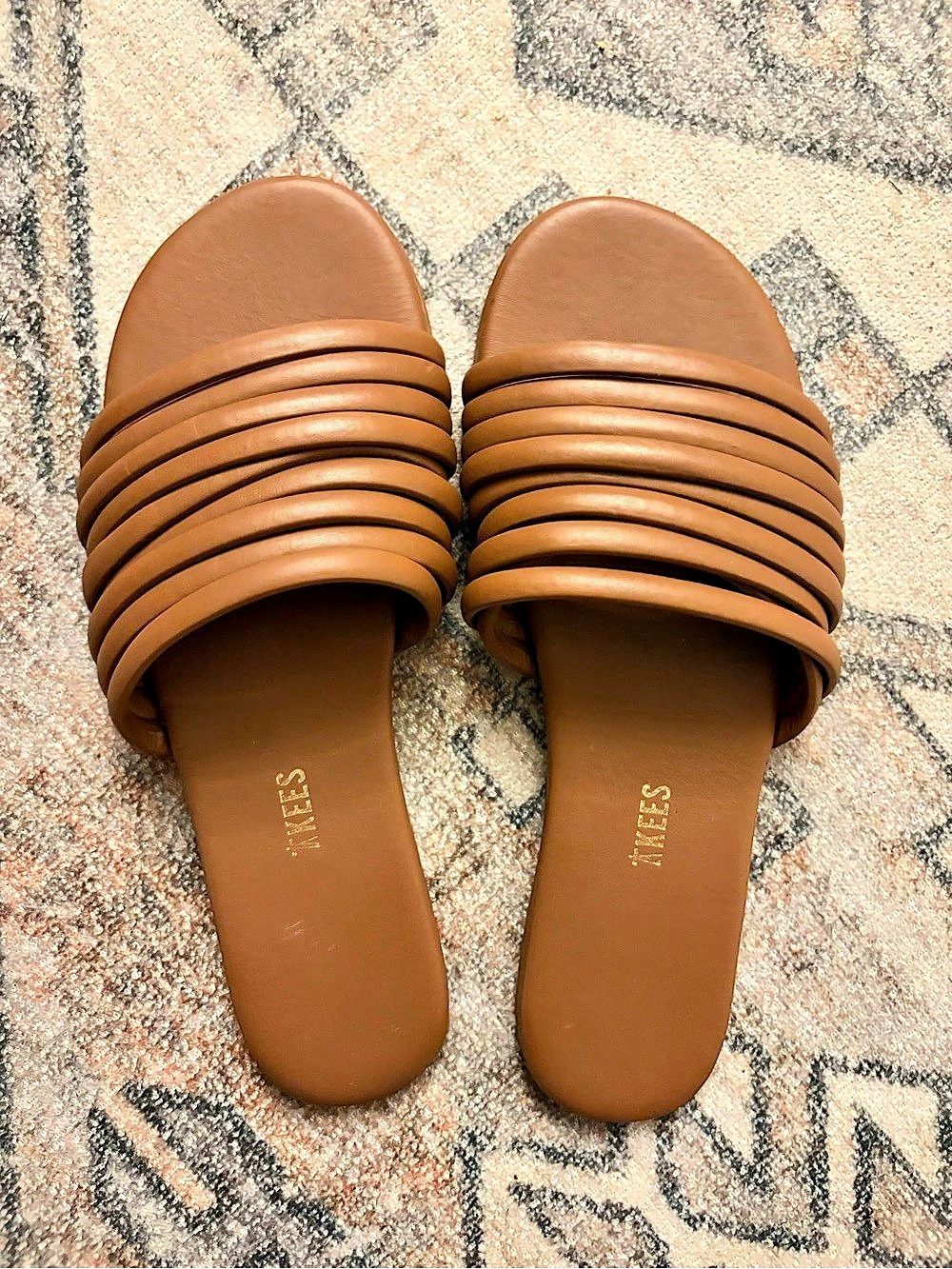 Tkees Strappy Slide Sandals in Brown